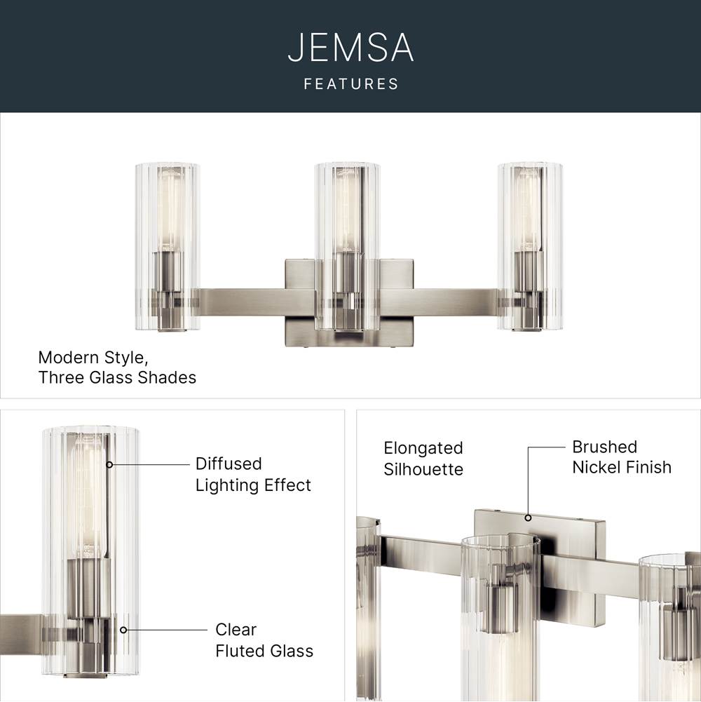 Kichler Lighting Jemsa Vanity 3lt
