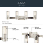 Kichler Lighting Jemsa Vanity 4lt