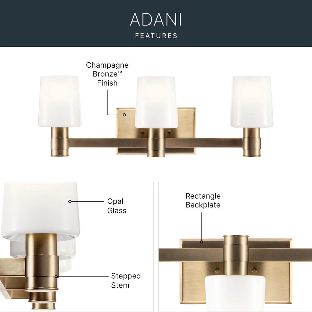 Kichler Lighting Adani Vanity 3lt