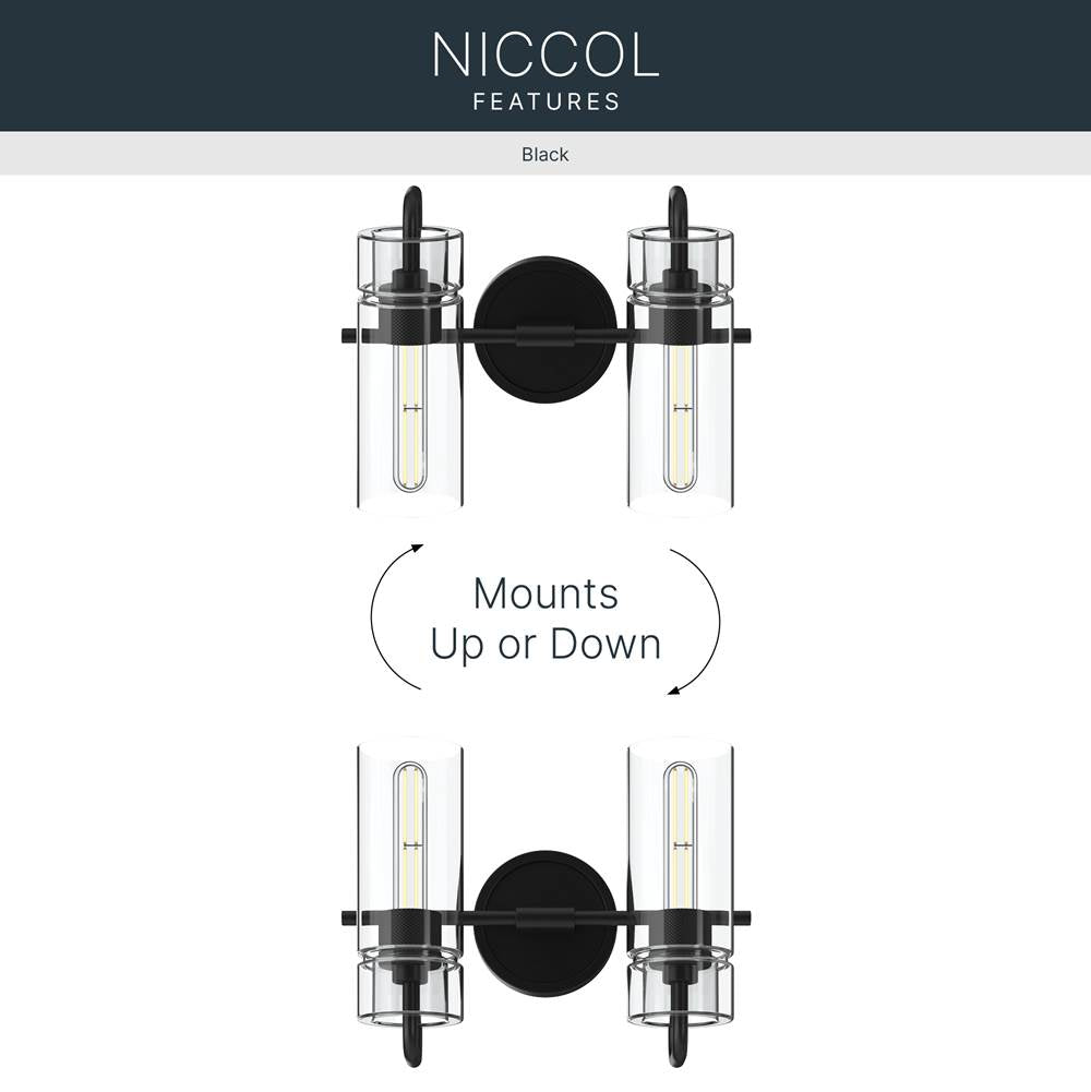 Kichler Lighting 55251BK Black Bath 2lt Image 2
