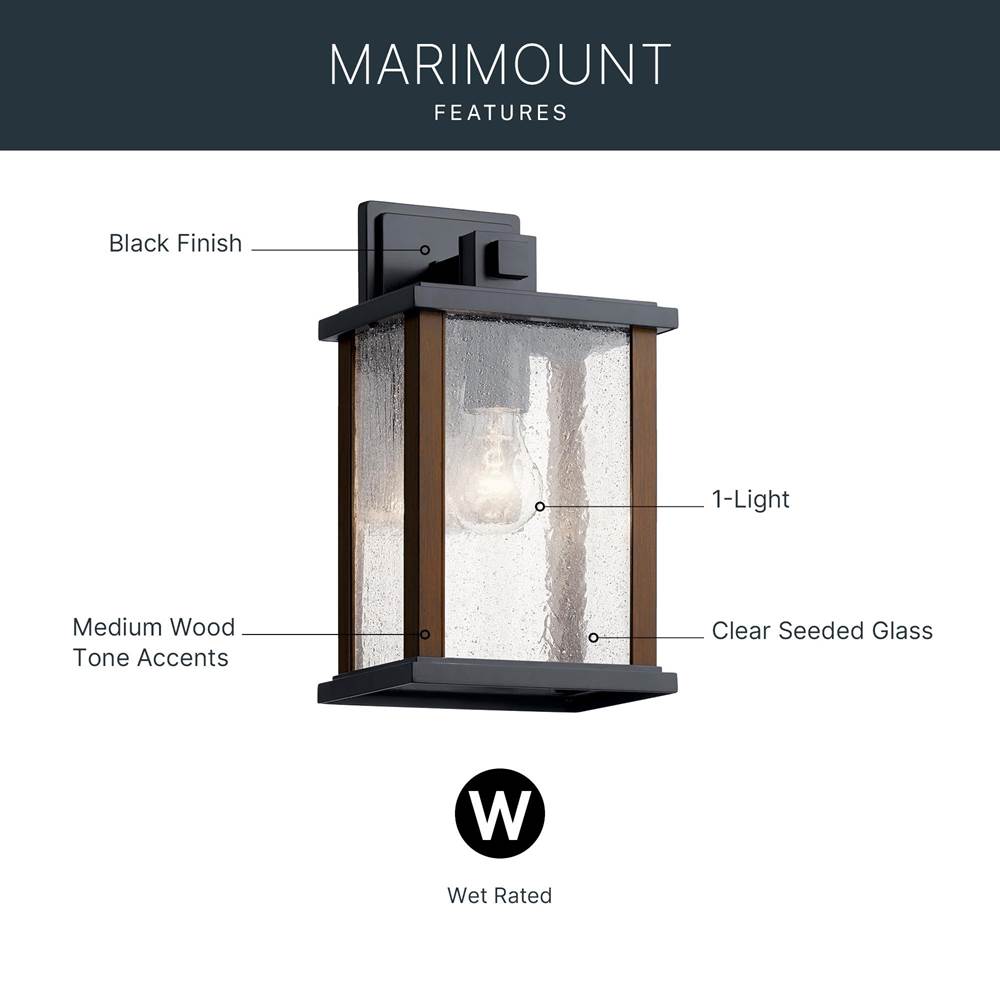 Kichler Lighting 59017BK Black Outdoor Wall 1lt Image 6