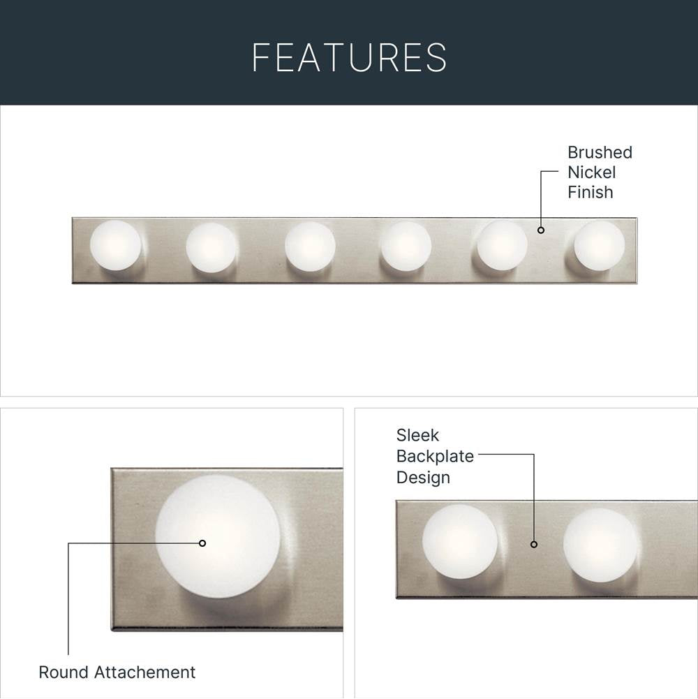 Kichler Lighting 626NI Brushed Nickel Linear Bath 36in Image 8