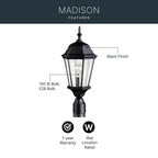 Kichler Lighting Madison Outdoor Post Mt 1lt