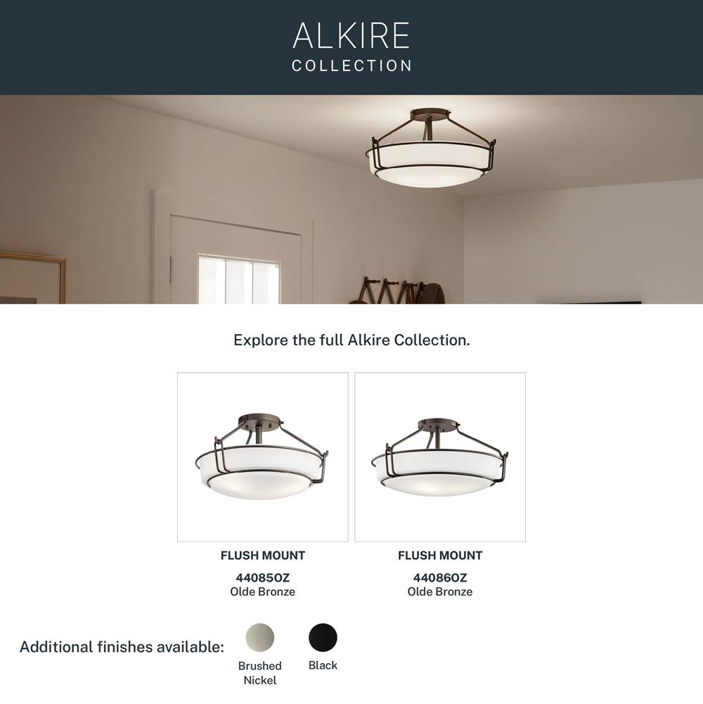 Kichler Lighting 44086OZ Olde Bronze Semi Flush 4lt Image 3