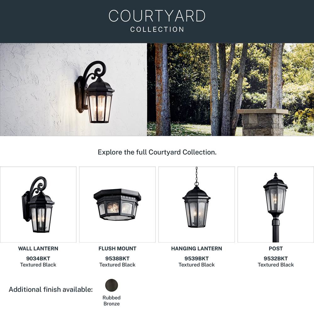Kichler Lighting 9033BKT Textured Black Outdoor Wall 1lt Image 2
