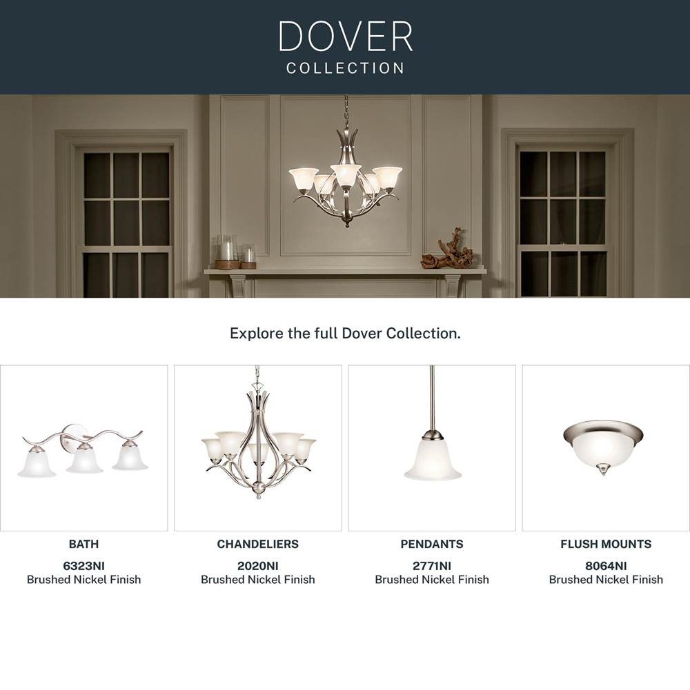 Kichler Lighting 2019NI Brushed Nickel Mini Chandelier 4lt Image 4