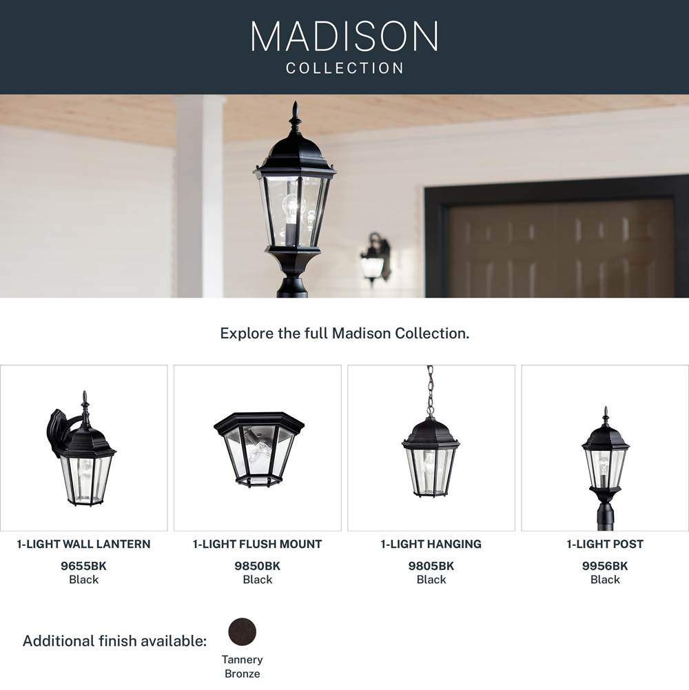 Kichler Lighting 9956BK Black Outdoor Post Mt 1lt Image 3