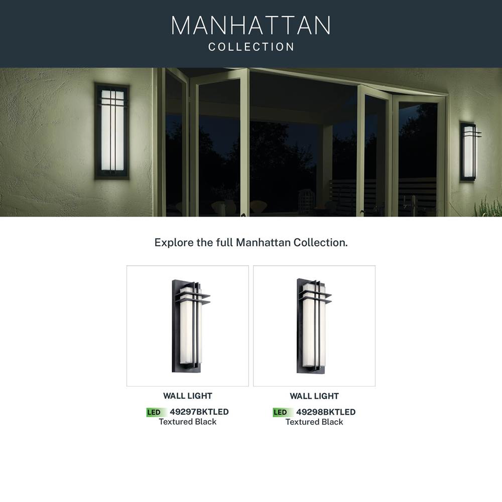 Kichler Lighting 49298BKTLED Textured Black Outdoor Wall Led Image 3