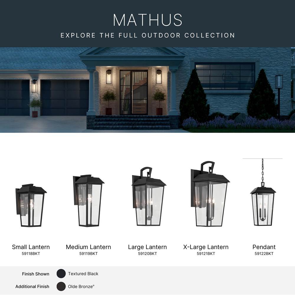 Kichler Lighting 59120BKT Black Textured Outdoor Wall 2lt Image 3