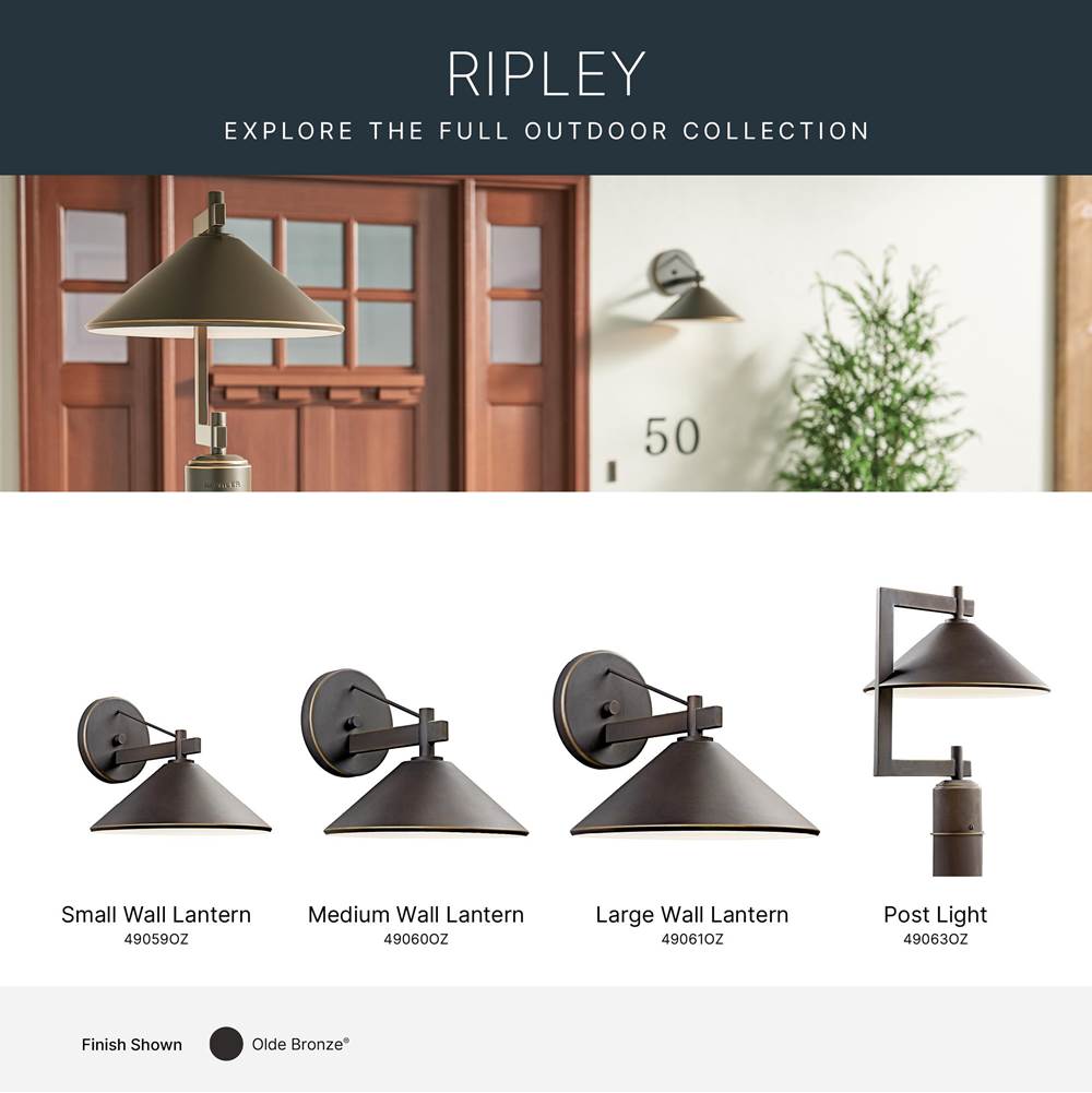 Kichler Lighting 49063OZ Olde Bronze Outdoor Post Mt 1lt Image 3