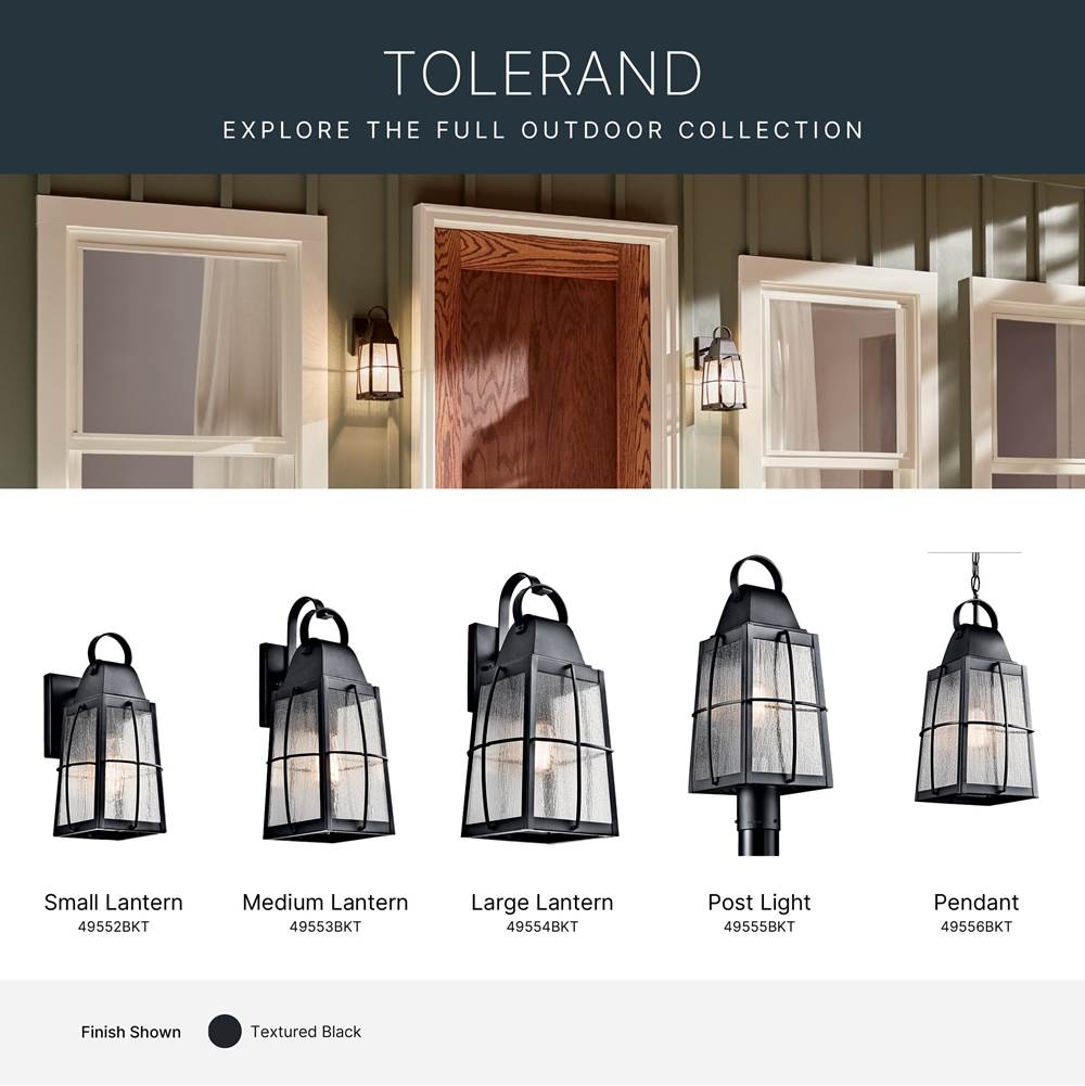 Kichler Lighting 49552BKT Textured Black Outdoor Wall 1lt Image 2