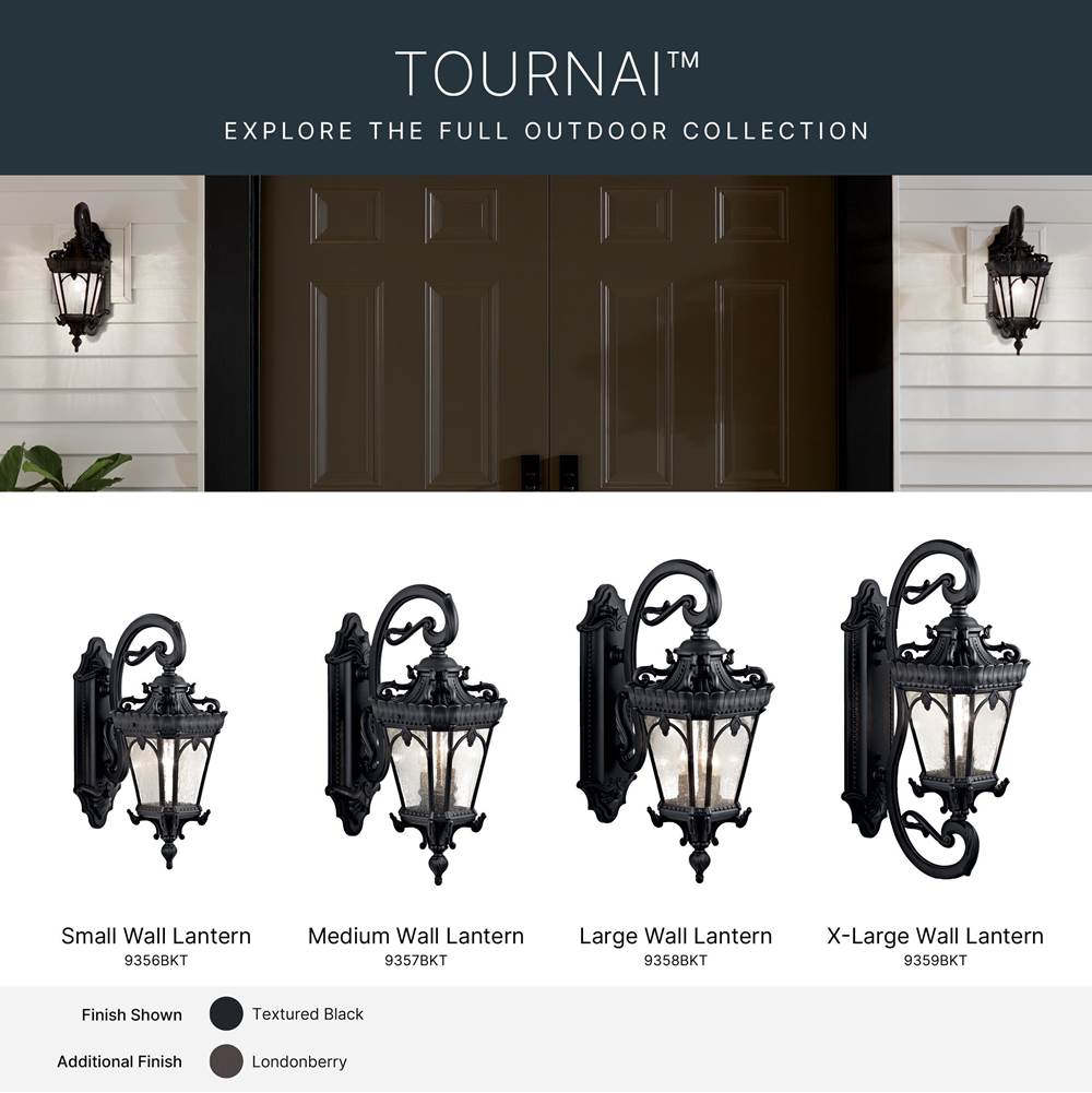 Kichler Lighting 9358BKT Textured Black Outdoor Wall 3lt Image 3