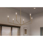 Kichler Lighting 52719CPZ Champagne Bronze Madden 38 Inch 6 Light Chandelier In Champagne Bronze Image 3