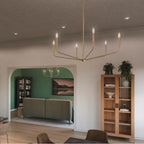 Kichler Lighting 52719CPZ Champagne Bronze Madden 38 Inch 6 Light Chandelier In Champagne Bronze Image 4