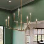 Kichler Lighting 52720CPZ Champagne Bronze Madden 32 Inch 9 Light 2-tier Chandelier In Champagne Bronze Image 2