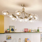 Kichler Lighting 52703CPZCLR Champagne Bronze Silvarious 48 Inch 12 Light Linear Convertible Chandelier With Clear Glass In Champagne Bronze Image 5