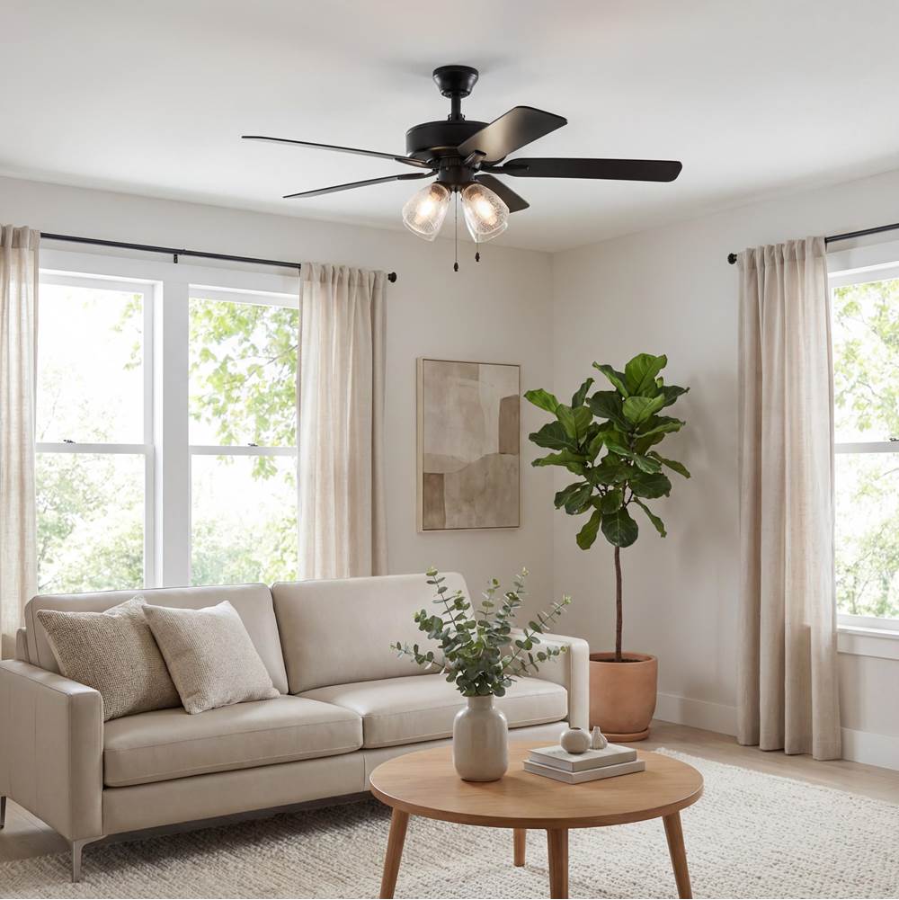 Kichler Lighting 330016SBKS Satin Black 52 Inch Basics Pro Premier Fan Image 4