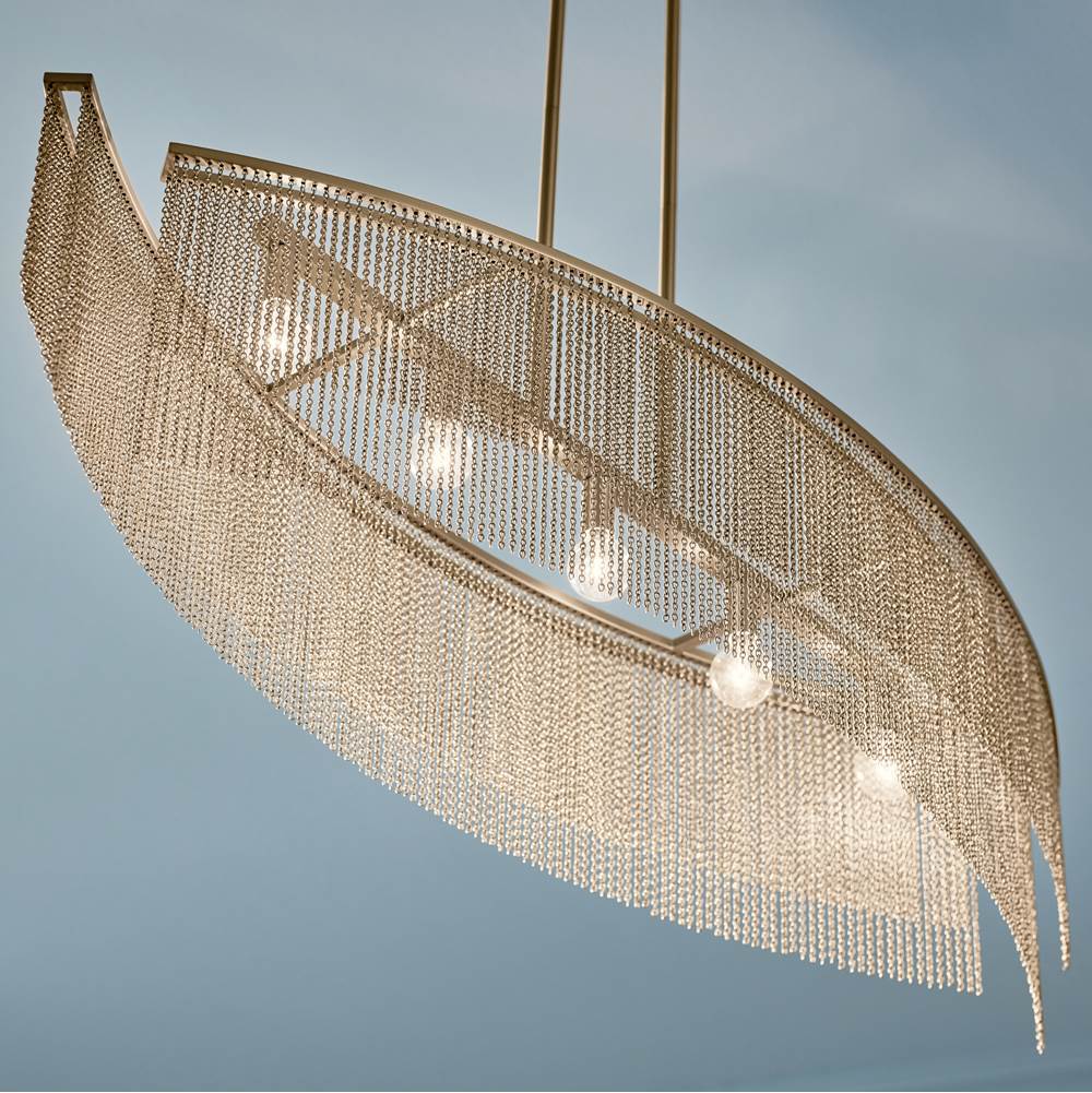 Kichler Lighting 52825CPZ Champagne Bronze Linear Chandelier 5lt Image 5