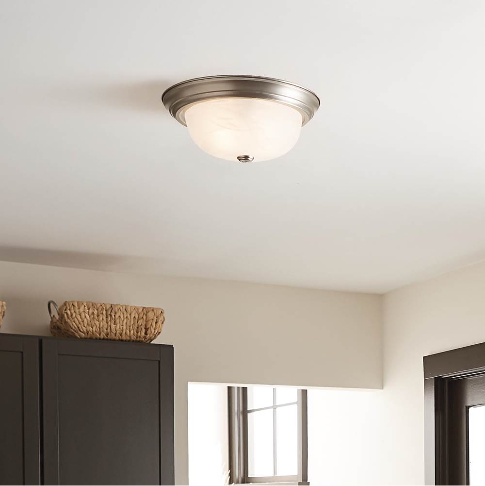 Kichler Lighting 8109NI Brushed Nickel Flush Mount 2lt Image 1