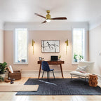 Kichler Lighting 300027NBR Natural Brass 52 Inch Ridley Ii Fan Led Image 4