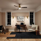 Kichler Lighting 300027NBR Natural Brass 52 Inch Ridley Ii Fan Led Image 3