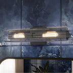 Kichler Lighting Jemsa 18 Inch 2 Light Wall Sconce With Clear Fluted Glass In Black