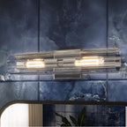 Kichler Lighting Jemsa 18 Inch 2 Light Wall Sconce With Clear Fluted Glass In Black