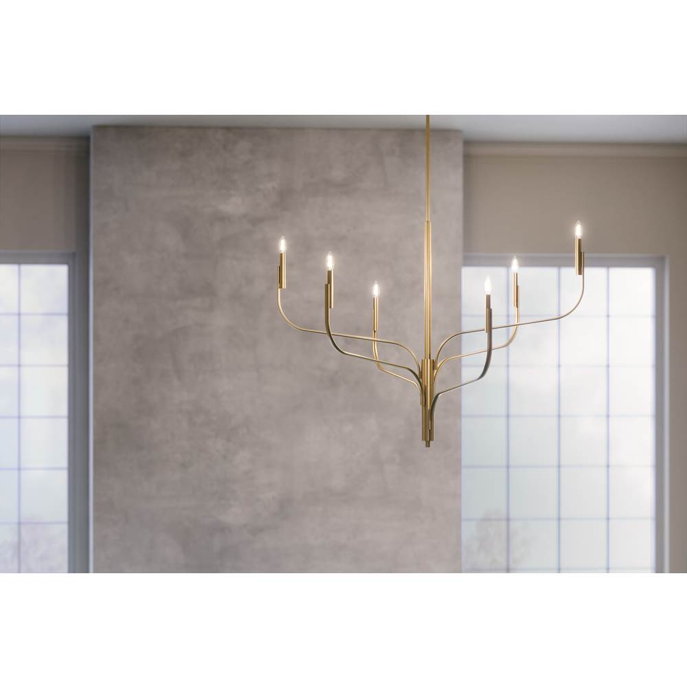 Kichler Lighting 52674CPZ Champagne Bronze Livadia 47.25 Inch 6 Light Chandelier In Champagne Bronze Image 3