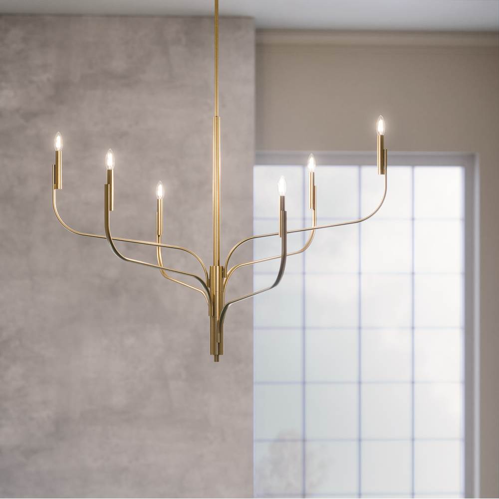 Kichler Lighting 52674CPZ Champagne Bronze Livadia 47.25 Inch 6 Light Chandelier In Champagne Bronze Image 5