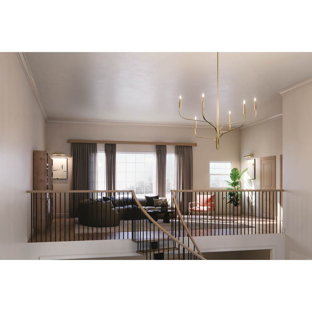Kichler Lighting 52674CPZ Champagne Bronze Livadia 47.25 Inch 6 Light Chandelier In Champagne Bronze Image 2