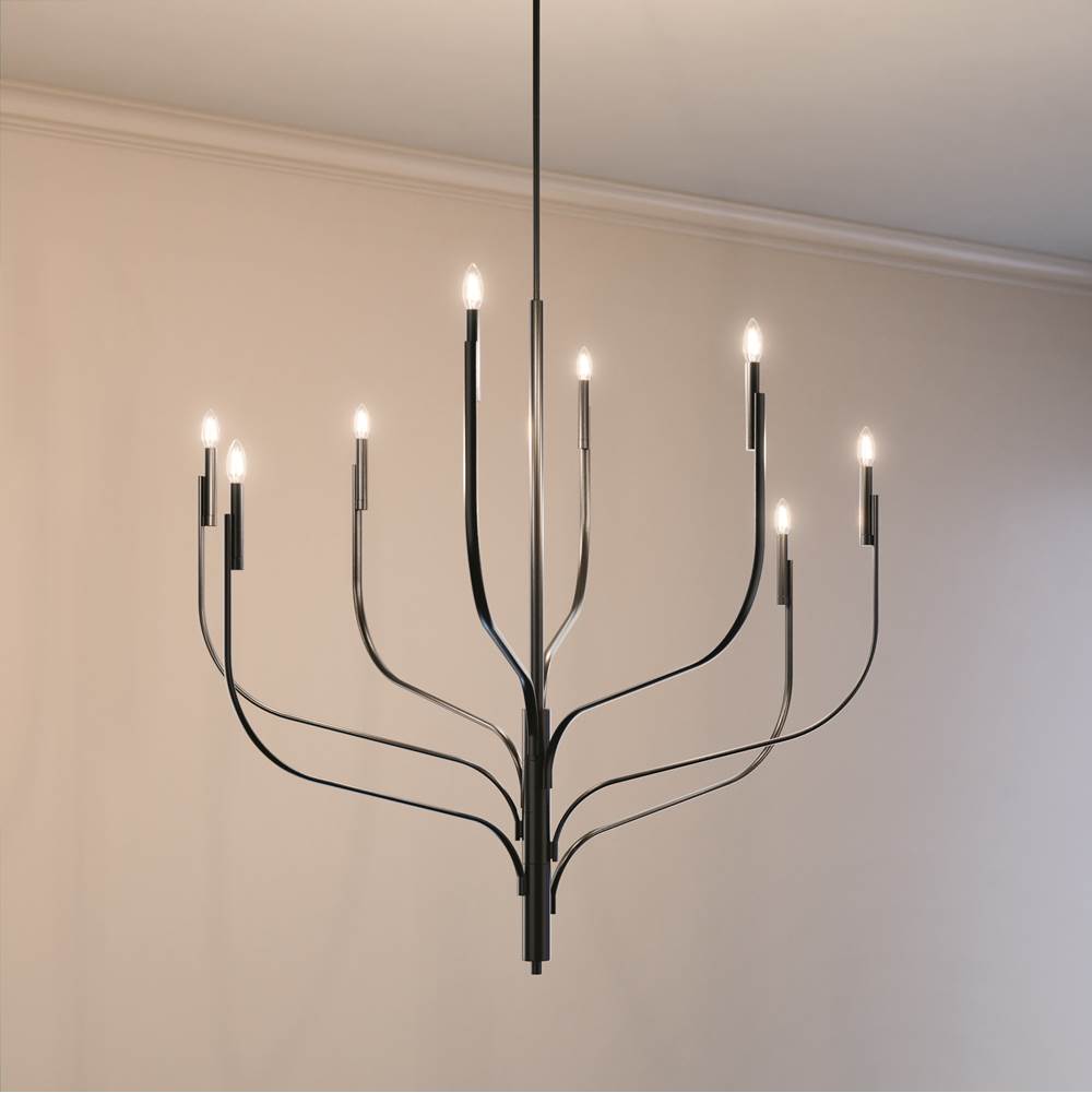 Kichler Lighting 52675BK Black Livadia 47.75 Inch 8 Light Chandelier In Black Image 8