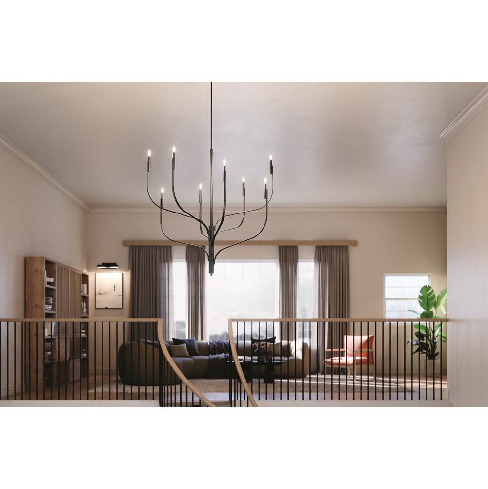 Kichler Lighting 52675BK Black Livadia 47.75 Inch 8 Light Chandelier In Black Image 2