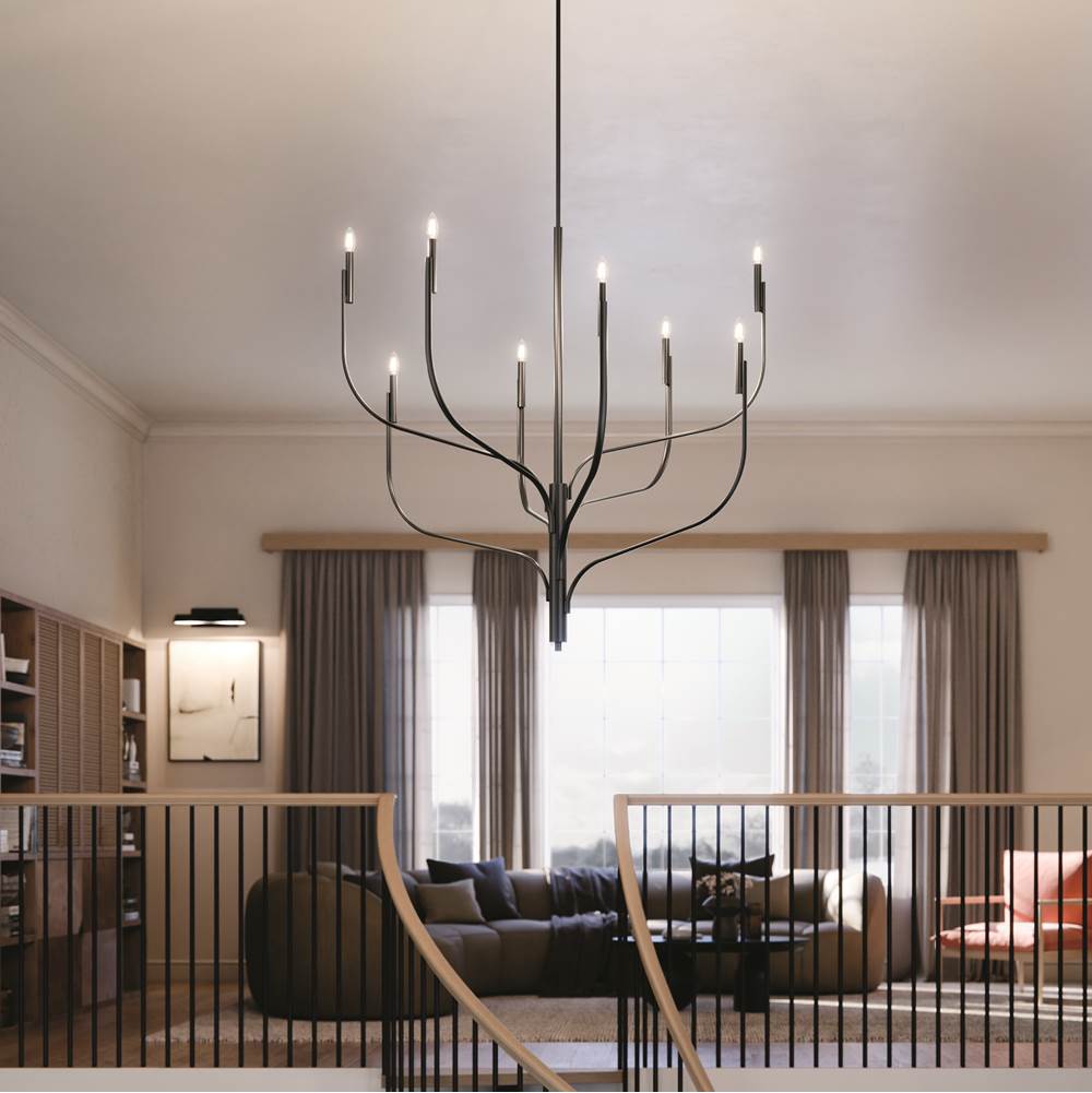 Kichler Lighting 52675BK Black Livadia 47.75 Inch 8 Light Chandelier In Black Image 7