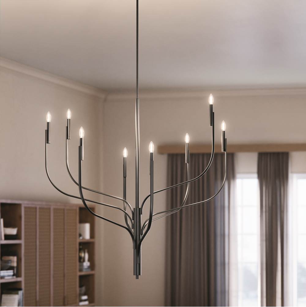 Kichler Lighting 52675BK Black Livadia 47.75 Inch 8 Light Chandelier In Black Image 6