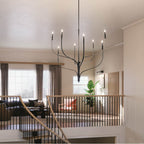 Kichler Lighting 52675BK Black Livadia 47.75 Inch 8 Light Chandelier In Black Image 4