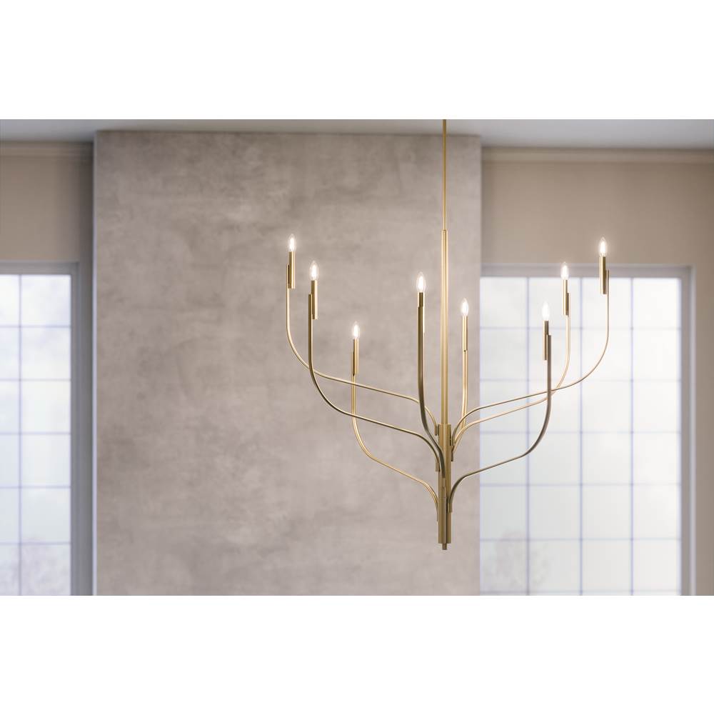 Kichler Lighting 52675CPZ Champagne Bronze Livadia 47.75 Inch 8 Light Chandelier In Champagne Bronze Image 4