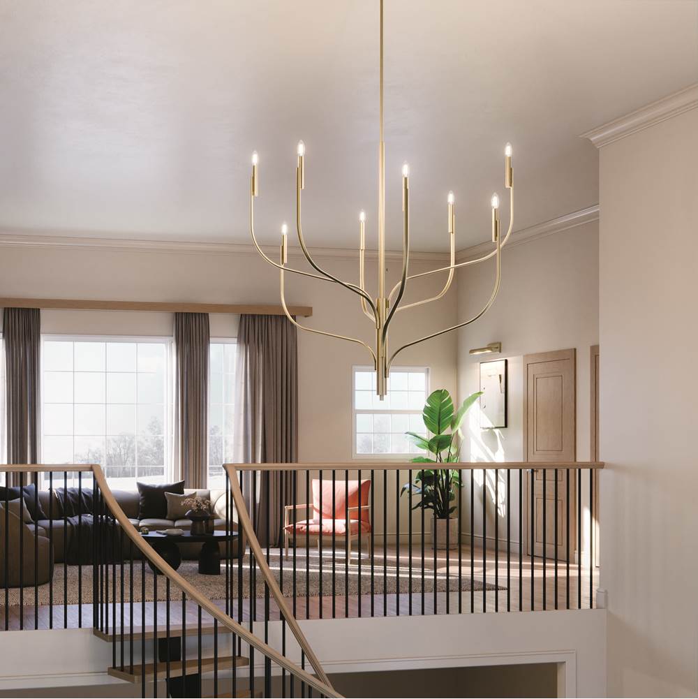 Kichler Lighting 52675CPZ Champagne Bronze Livadia 47.75 Inch 8 Light Chandelier In Champagne Bronze Image 6