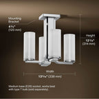 Kohler K-35116-FM04-CPL Polished Chrome Parallel 13-5/16'' Flush-mount Image 5