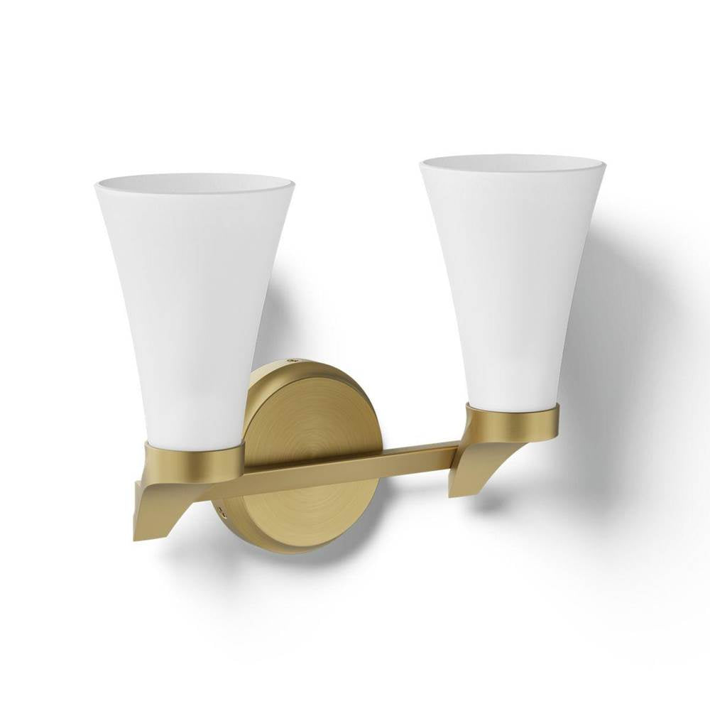 Kohler K-26847-SC02-2GL Brushed Modern Brass Simplice 2-light Sconce Image 1