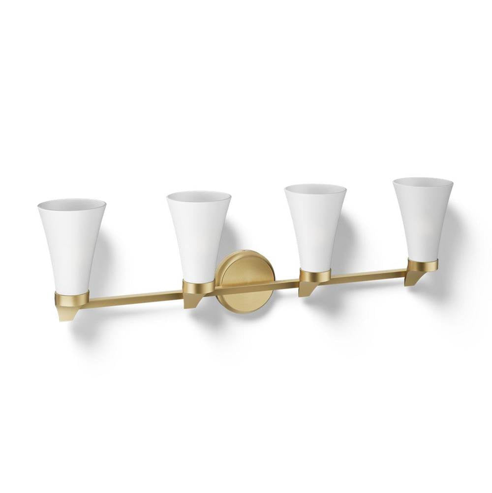 Kohler K-26849-SC04-2GL Brushed Modern Brass Simplice 4-light Sconce Image 1