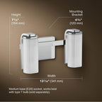 Kohler K-35114-SC02-CPL Polished Chrome Parallel Two-light Sconce Image 6