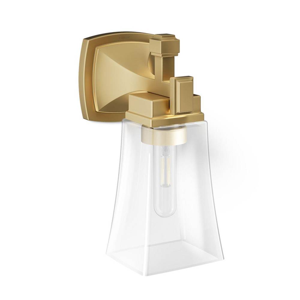 Kohler K-31755-SC01-2GL Brushed Moderne Brass Riff One-light Sconce Image 1
