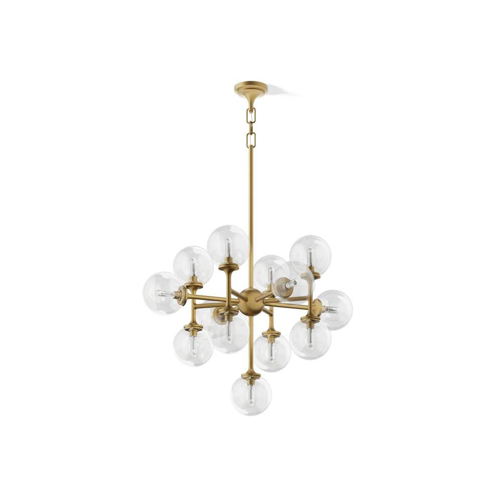 Kohler K-31767-CH13-2GL Brushed Modern Brass Bellera 13 Light Chandelier Image 1