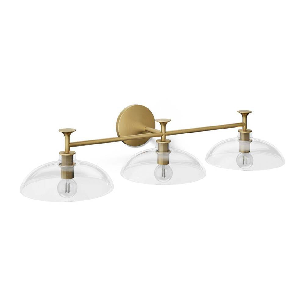 Kohler K-31770-SC03-2GL Brushed Moderne Brass Tone Three-light Sconce Image 1