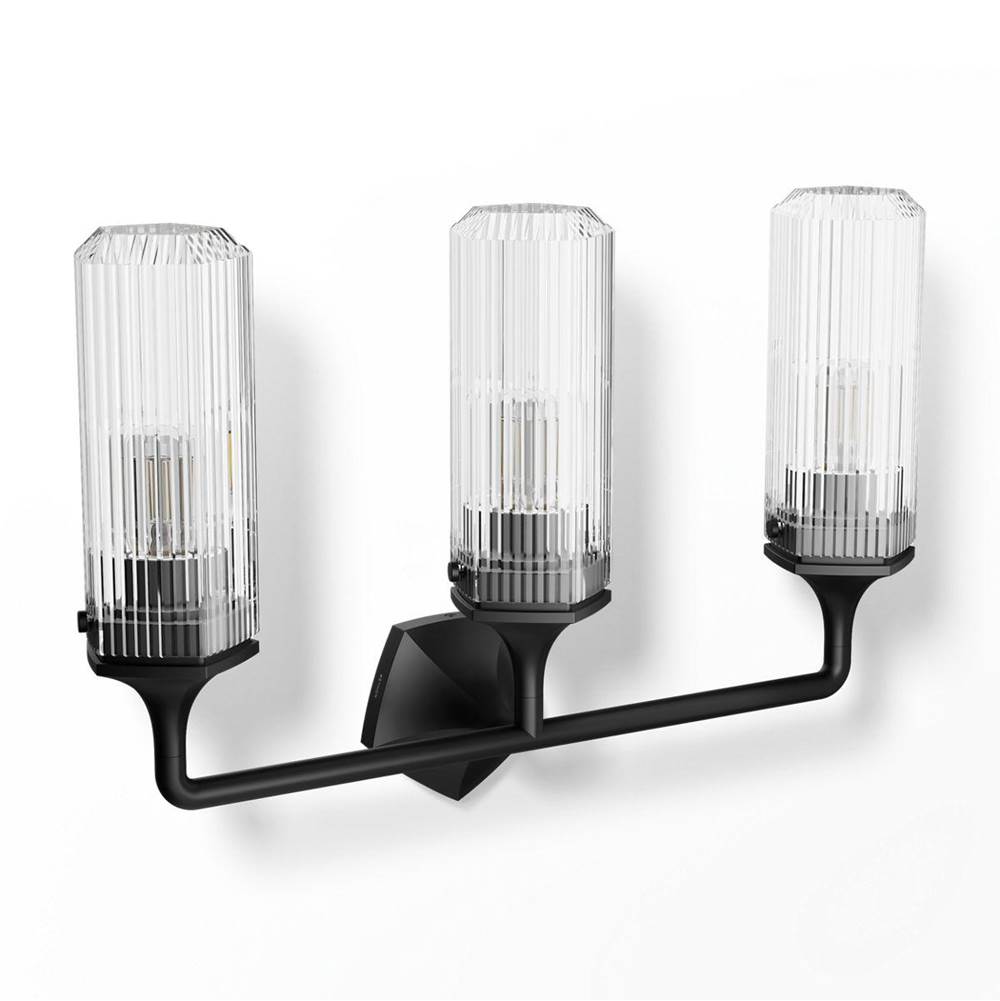 Kohler K-31778-SC03-BLL Matte Black Occasion Three-light Sconce Image 1