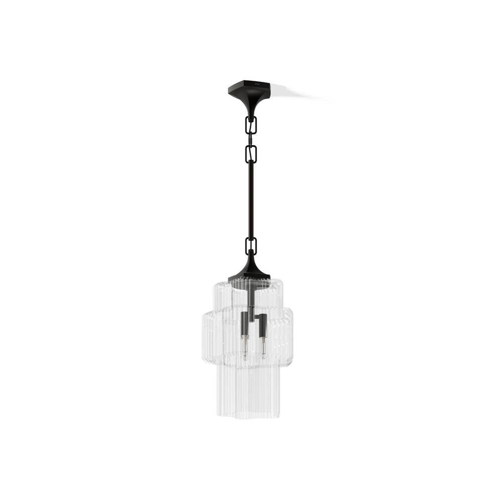 Kohler K-31781-PE03-BLL Matte Black Occasion 12'' Pendant Image 1