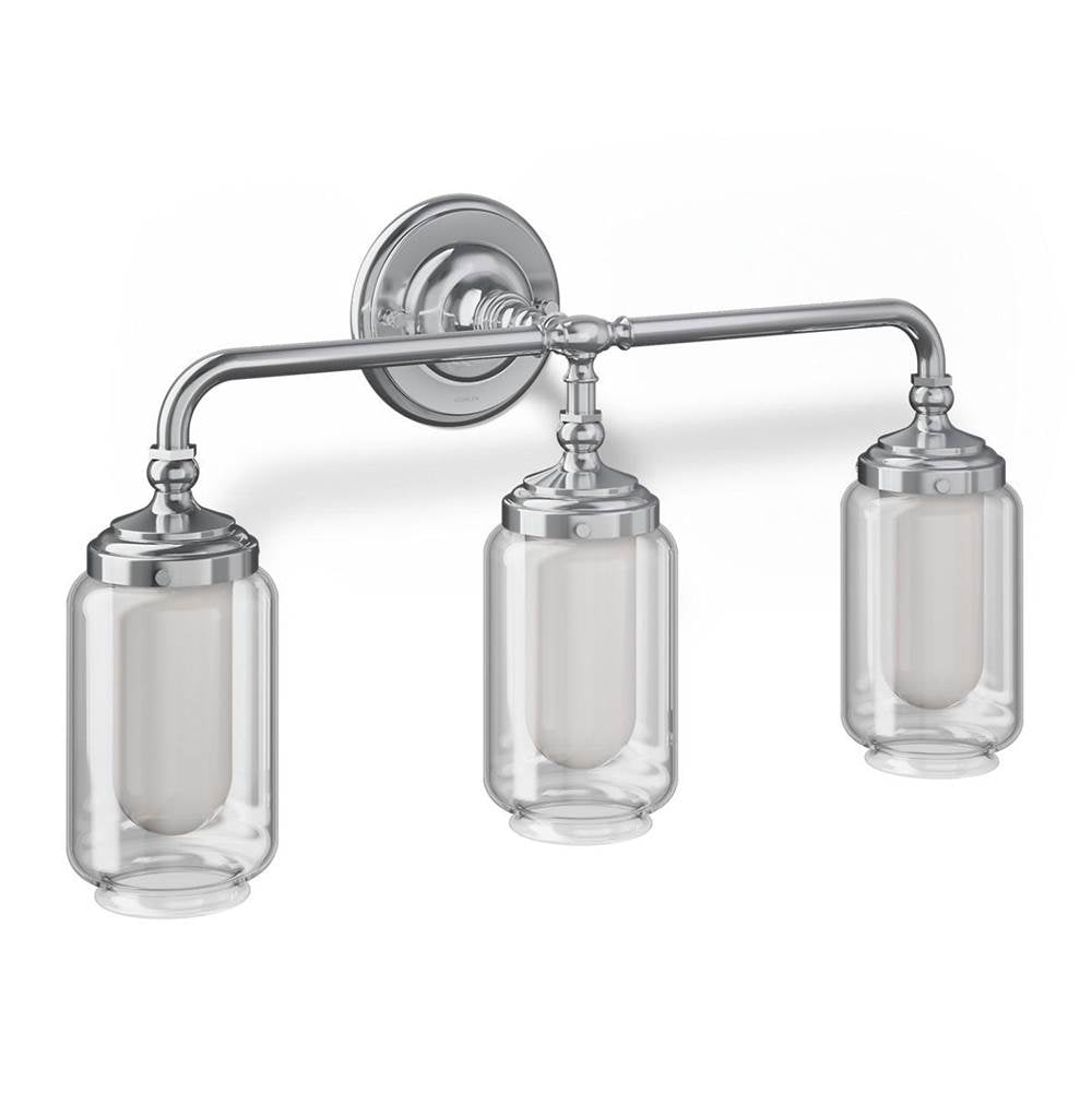 Kohler K-32806-SC03-CPL Polished Chrome Artifacts Three-light Sconce Image 1