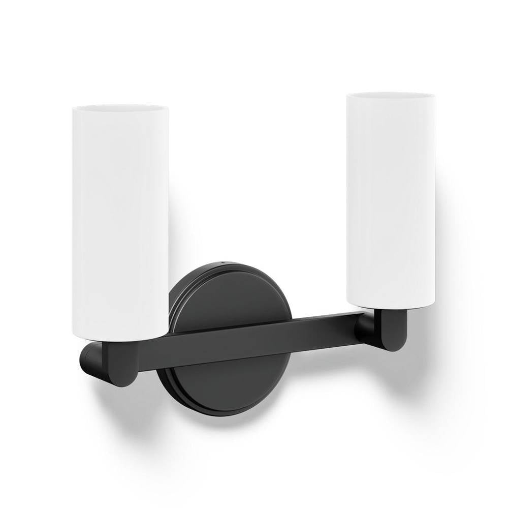 Kohler K-35873-SC02-BLL Matte Black Crue Two-light Sconce Image 1