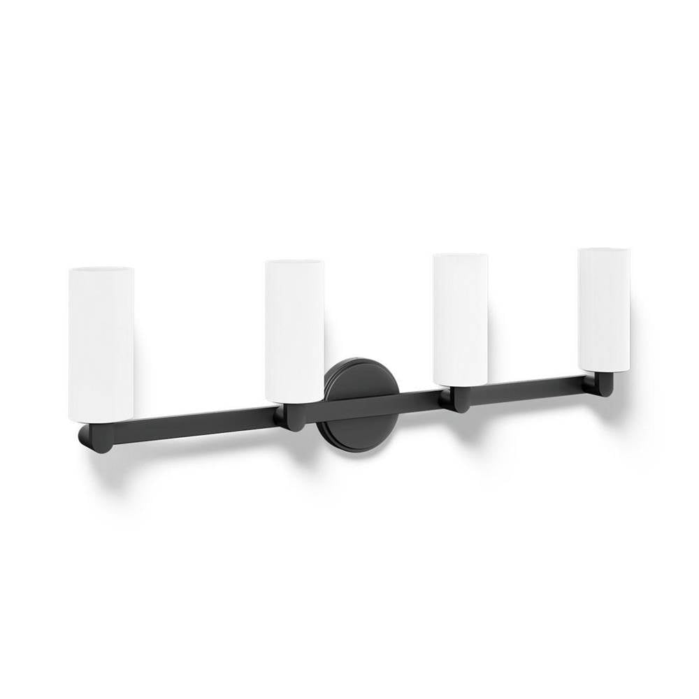 Kohler K-35875-SC04-BLL Matte Black Crue Four-light Sconce Image 1