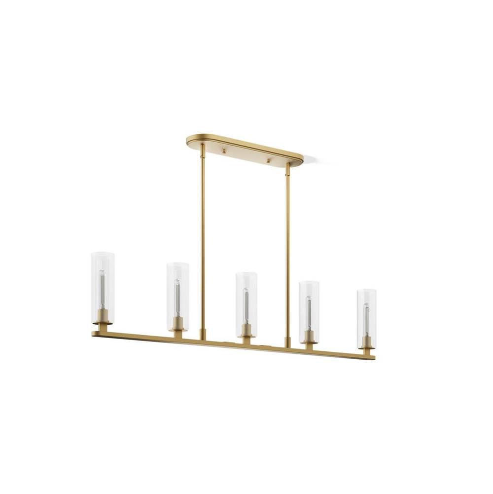 Kohler K-35877-CH05-2GL Brushed Moderne Brass Crue 45'' Linear Chandelier Image 1